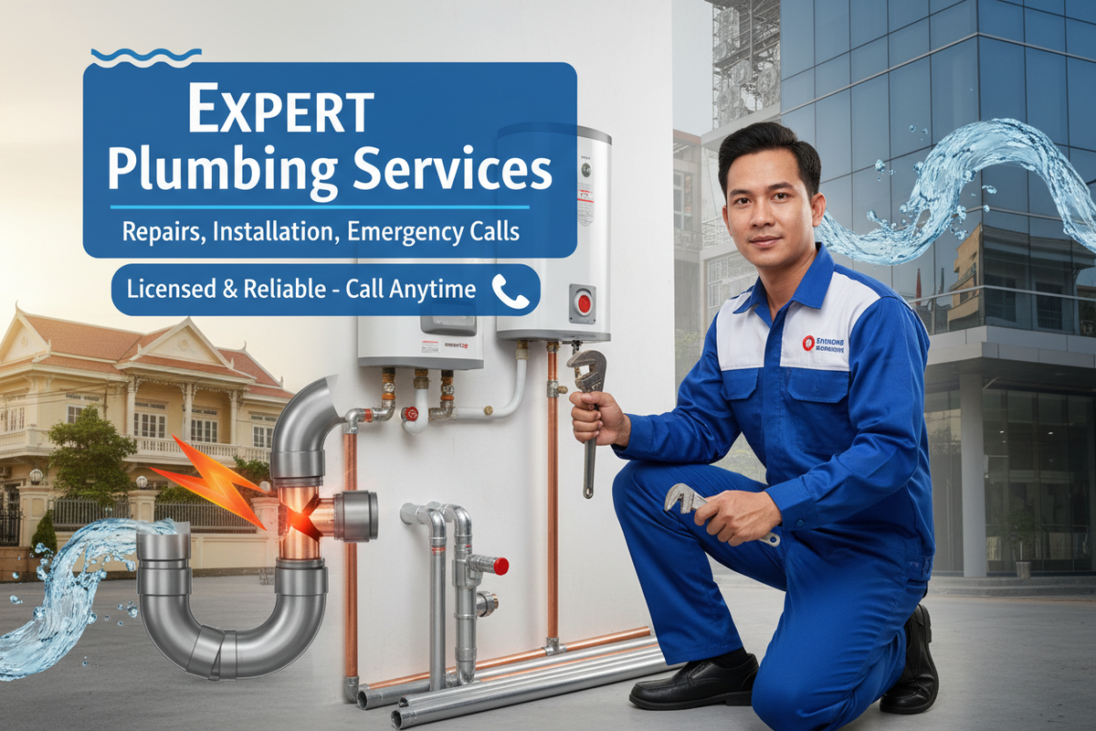 Expert plumbing services for all your water and drain needs. Repairs, installations, emergency calls. Licensed plumbers, reliable service. Call us anytime!