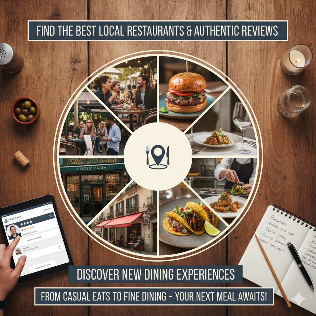 Find the best local restaurants, read authentic reviews, and discover new dining experiences. From casual eats to fine dining - your next meal awaits!