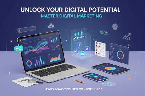 Master digital marketing with our curated collection of courses and resources. Learn social media, SEO, content marketing, and analytics to grow your business online.