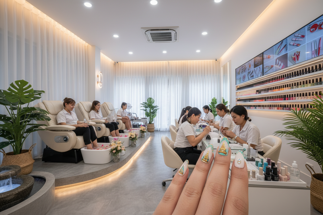 Professional nail care and stunning manicures, pedicures, nail art. Expert technicians, relaxing atmosphere, latest trends. Pamper yourself with beautiful nails!