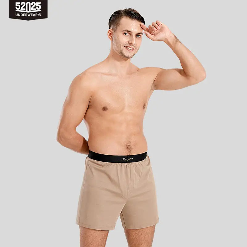 52025 Men’s Luxury Mercerized Shorts – Cotton, Modal and Silk Blend Lounge Shorts with Soft Natural Sheen and Premium Comfort