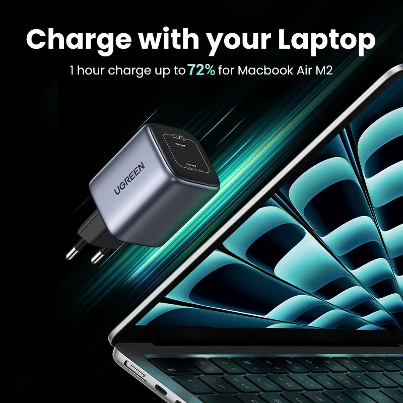 UGREEN GaN 45W USB Charger PD QC 3.0 Fast Charger Quick Charger For iPhone 17 16 15 Pro Travel Phone Charger for Samsung S24 S23