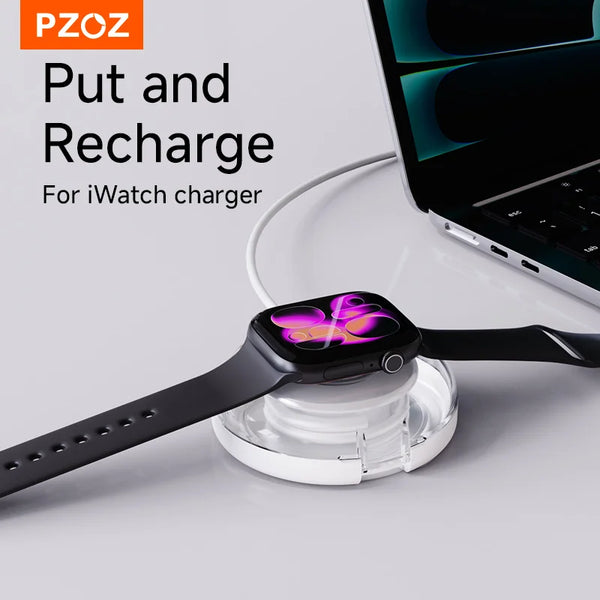 PZOZ For Apple Watch Ultra 4 3 2 Series 12 11 10 9 charger cable protector organizer management rotating storage Box watch stand