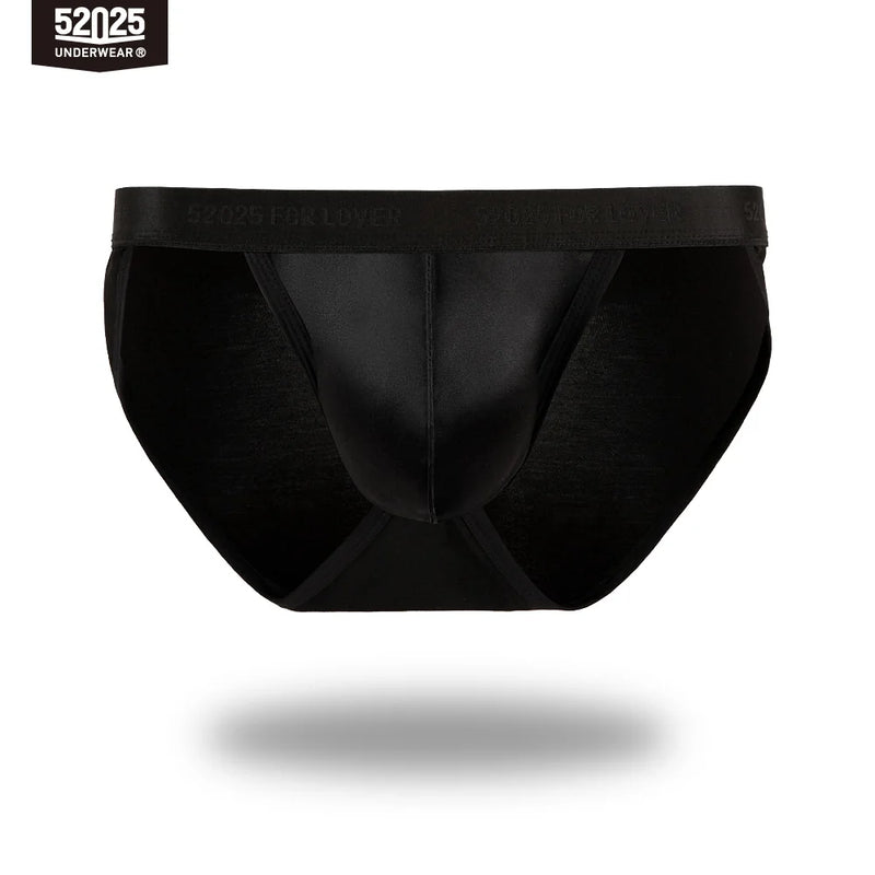 52025 Men's High-Cut MicroModal Briefs – 100% Mulberry Silk Pouch, Body-Hugging Fit and Luxurious Second-Skin Comfort