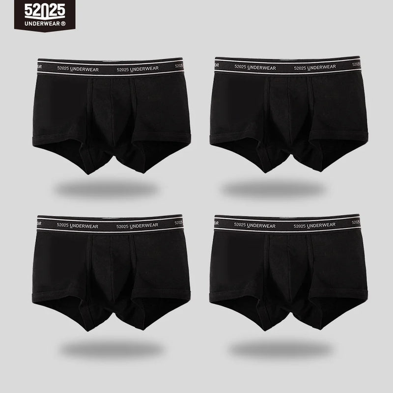 52025 Men's Cotton Modal Boxers (4-Pack) – Silky-Soft Fabric, Anatomical Contoured Pouch and Comfortable Everyday Fit