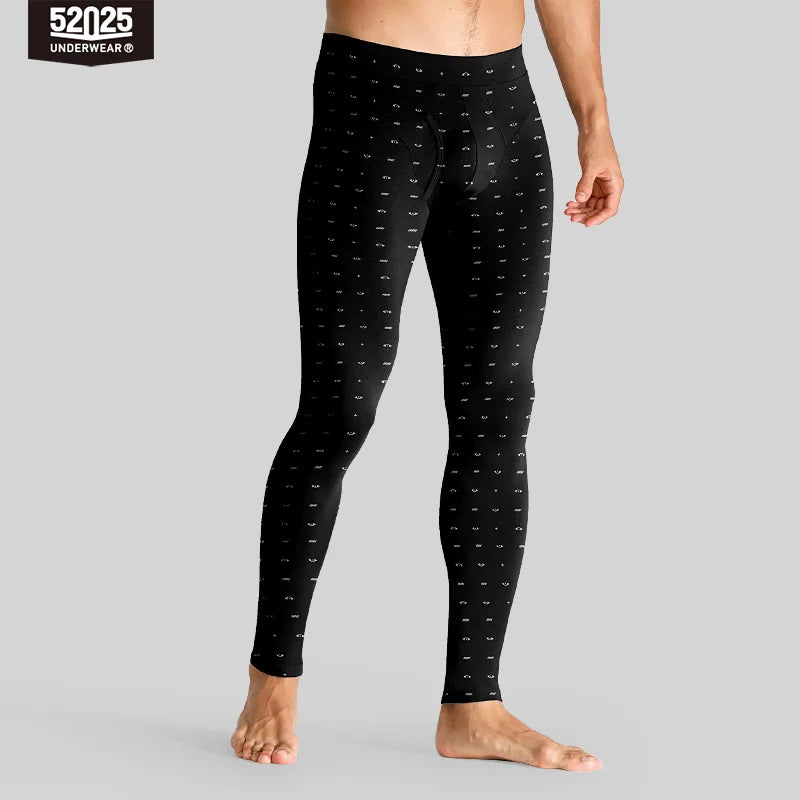 52025 Men's Modal Cotton Thermal Leggings – Ultra-Soft Lightweight Base Layer with Second-Skin Comfort and Modern Everyday Fit