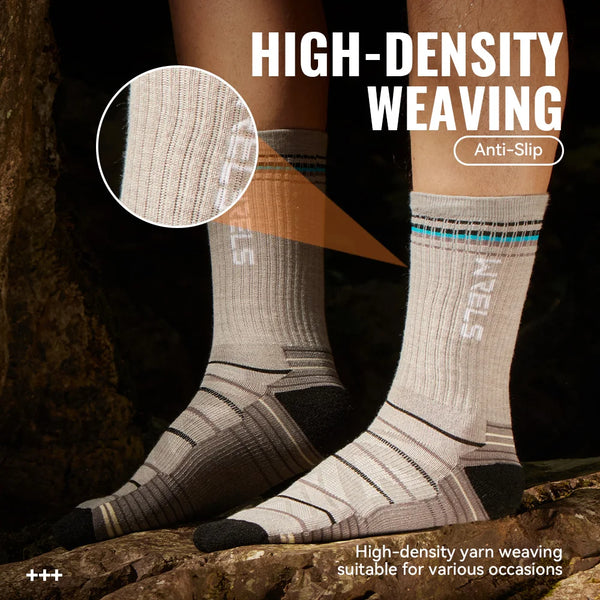 WRELS 1/2/3pairs Merino Wool Socks Thermal Warm Athletic Anti-slip Sports Socks Hiking Thick Cold Weather Men Woman Wool Socks