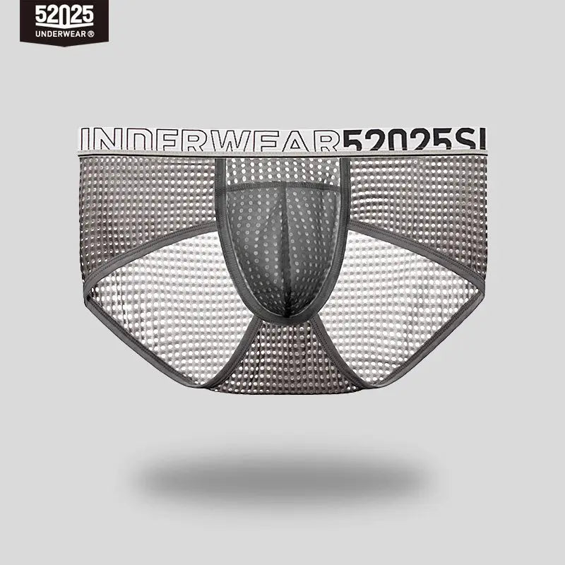 52025 Men's Cooling Mesh Premium Briefs – U+ Anatomical Pouch, Lightweight Airflow and Ultra-Breathable Comfort