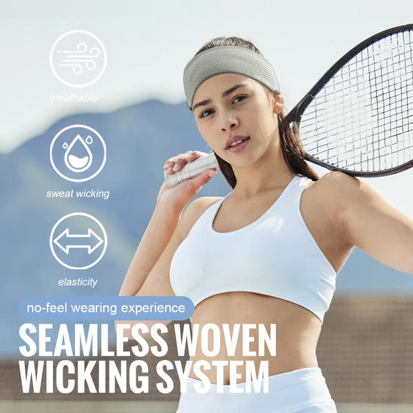 WRELS Summer Cooling Headbands for Men Non Slip  Elastic Sweat Hairbands Absorb Chill Cool Hairband for Hot Weather Running