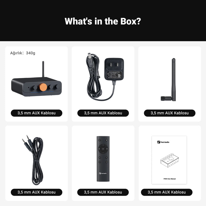 ឧបករណ៍ពង្រីកសំឡេង Fosi Audio HT4S Bluetooth 4.1 សម្រាប់ផ្ទះ, ឧបករណ៍ពង្រីកសំឡេងក្រៅផ្ទះ, ឧបករណ៍ពង្រីកសំឡេងលើតុខ្នាតតូច, ឧបករណ៍ពង្រីកសំឡេងបាស ៤ ឆានែលសម្រាប់ឧបករណ៍បំពងសម្លេង