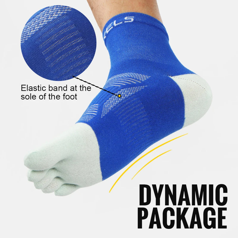 WRELS 1/2/3pairs Toe Socks 5 Finger Running Socks Anti Slip Moisture Wicking Anti-Blister Five Finger Breathable Athletic Socks