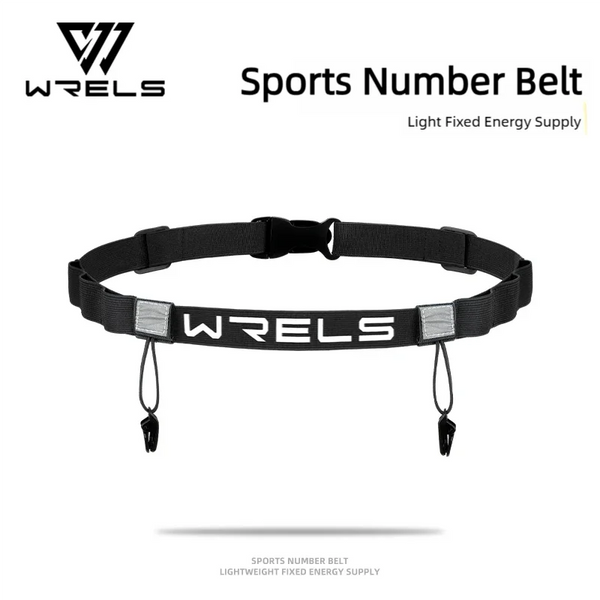 WRELS Running Bib Holder Race Belt Runner Bib Strap Race Number Belt for Triathlon Marathon Runing Cycling Adjustable Waist Belt