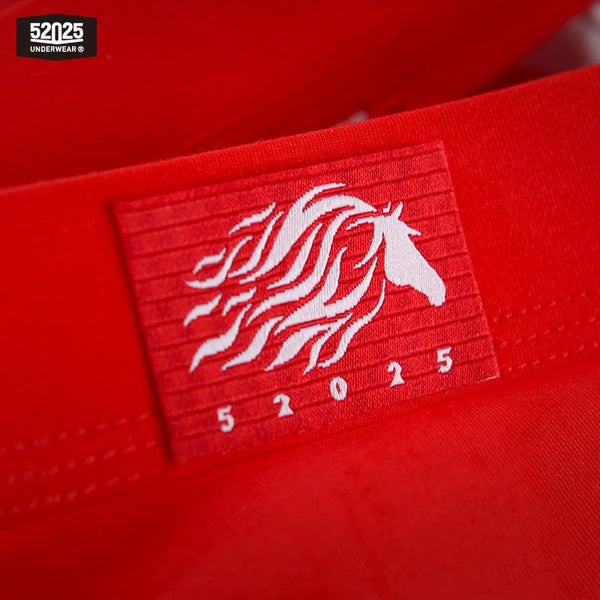 52025 Men's Red Boxers - Premium Silky-Smooth Modal, Anatomical Pouch, Sculpted Fit and Second-Skin Feel