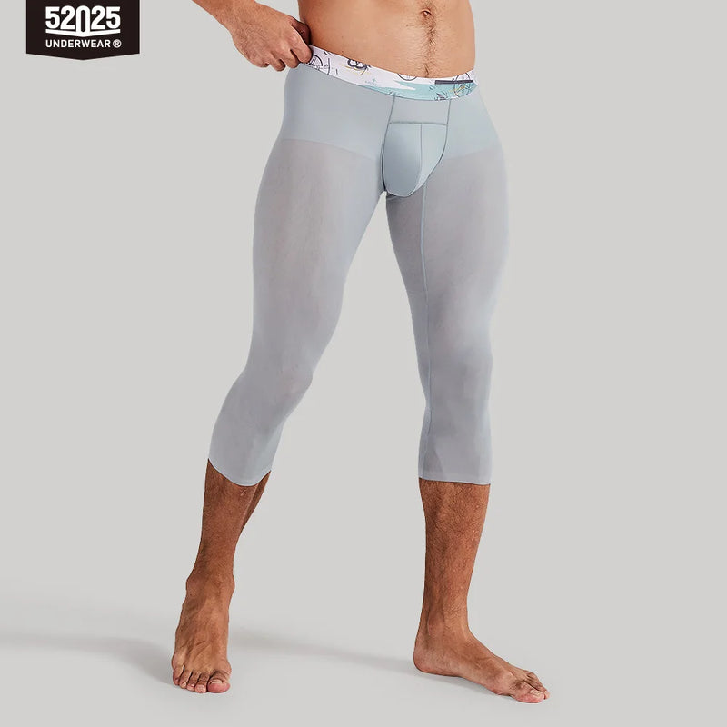 52025 Men's Ultra-Light Leggings / Tights – Semi-Transparent Comfort with Second-Skin Feel, Anatomical U-Pouch and Sculpting Fit