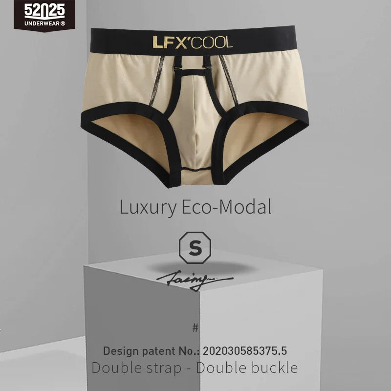 52025 Men's Luxe Briefs – Premium Modal Underwear with Original Design, Sexy Open-Fly, and Exceptional Comfort
