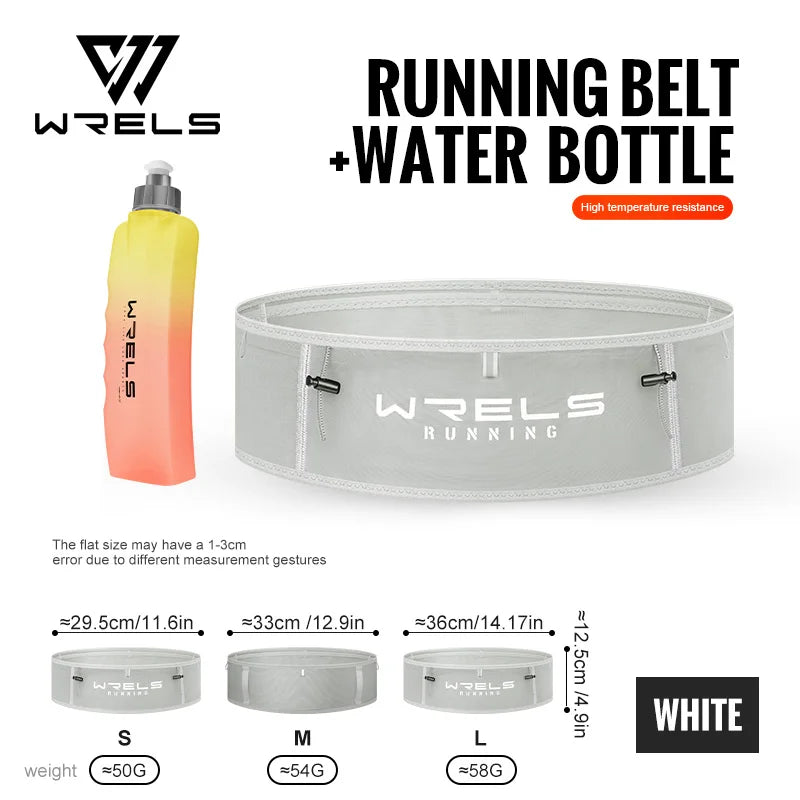 WRELS Running Belt Fanny Pack Running Accessories Slim Elastic Breathable Waist Bag Lightweight With Water Bottle Fanny Packs