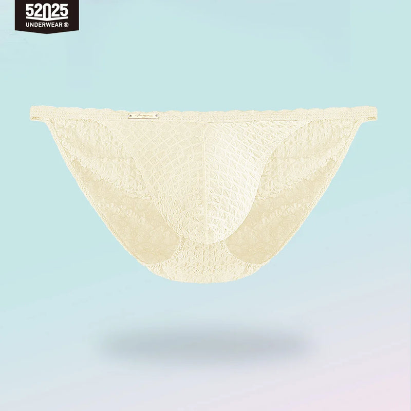 52025 Men’s Fashion Jacquard Briefs - Romantic High-Cut Briefs with Soft, Ultra-Fine Texture. Original Sexy Briefs