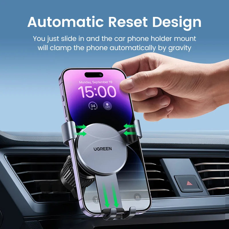 【New-in Sale】UGREEN Car Phone Holder Gravity Phone Stand For Xiaomi Samsung iPhone 16 15 14 Pro Max Air Vent Car  Holder Stand