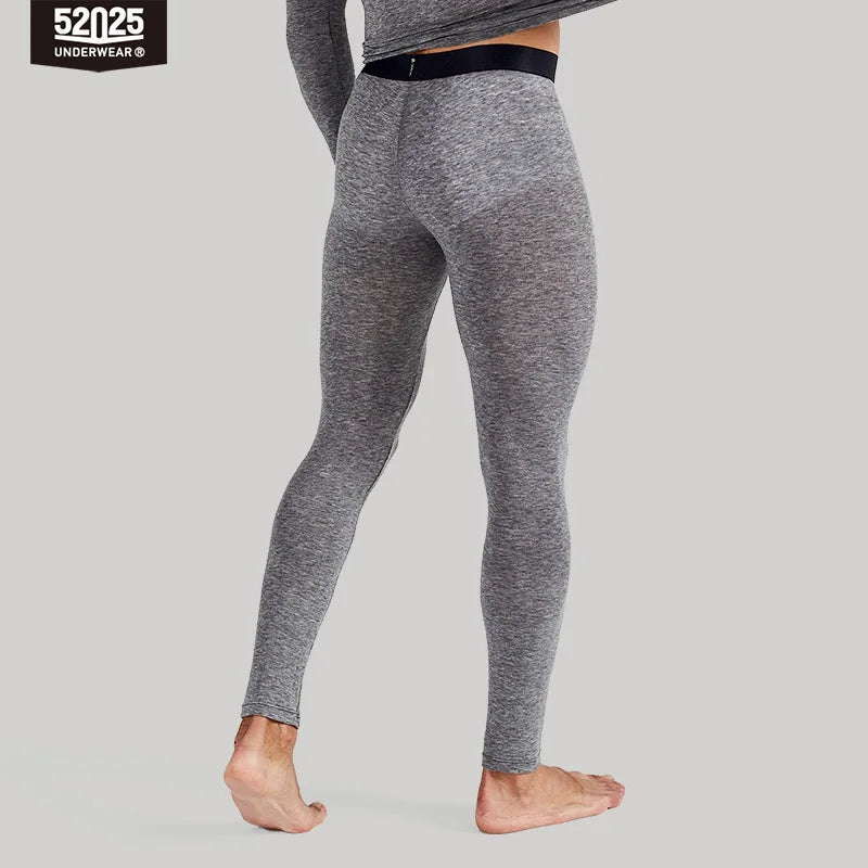 52025 Men's Thermal Leggings – Soft MicroModal with Merino Wool & Silk. Lightweight, Breathable, and Luxuriously Comfortable