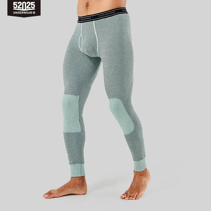 52025 Cotton Thermal Leggings – Soft Fleece-Lined Base Layer with Reinforced Knees, Flexible Fit and Cold-Weather Comfort