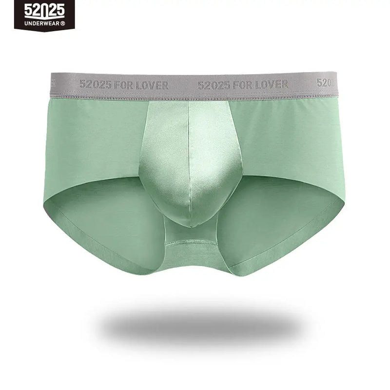 52025 Men's MicroModal Briefs with 100% Mulberry Silk Pouch – Silky-Soft Breathable Comfort, Luxury Feel and Modern Fit