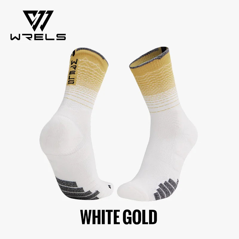 WRELS 1/2/3 Pairs Athletic Socks Cushioned Moisture Wicking Running Socks Men Women Arch Support Seamless Breathable Train Socks