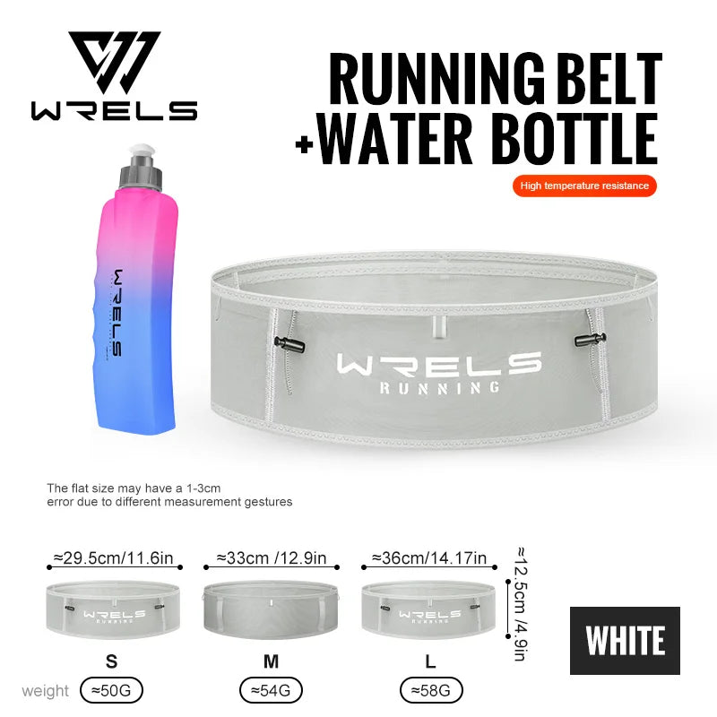 WRELS Running Belt Fanny Pack Running Accessories Slim Elastic Breathable Waist Bag Lightweight With Water Bottle Fanny Packs