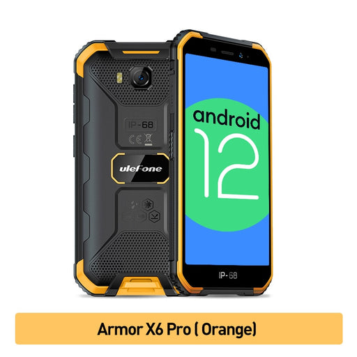 Ulefone Armor X6 Pro Rugged Waterproof Smartphone Android 12 NFC Mobile Phone 4GB RAM 128GB Expansion 4000mAh Cell Phone Global Orange China