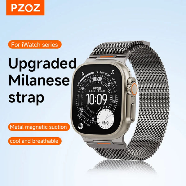 PZOZ For apple watch series 11 10 straps iwatch ultra 3 2 watch strap bands 49mm ultra