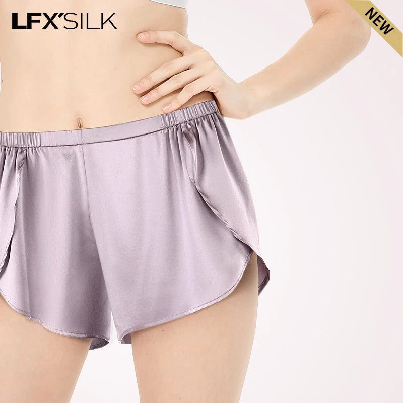 52025 Women’s Silk Shorts – 100% Mulberry Silk Luxury Underwear. Elegant, Soft Silk Sleepwear for Women. Pure Silk Panties