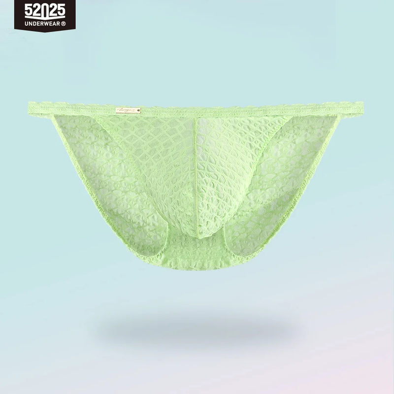 52025 Men’s Fashion Jacquard Briefs - Romantic High-Cut Briefs with Soft, Ultra-Fine Texture. Original Sexy Briefs