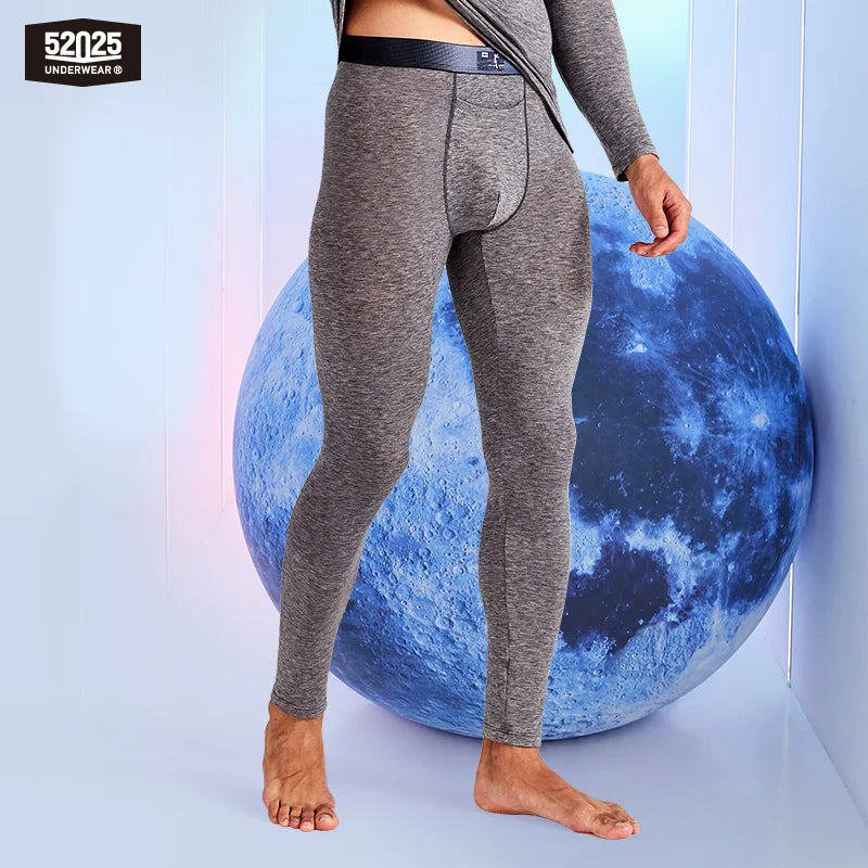 52025 Men's Thermal Leggings – Soft MicroModal with Merino Wool & Silk. Lightweight, Breathable, and Luxuriously Comfortable