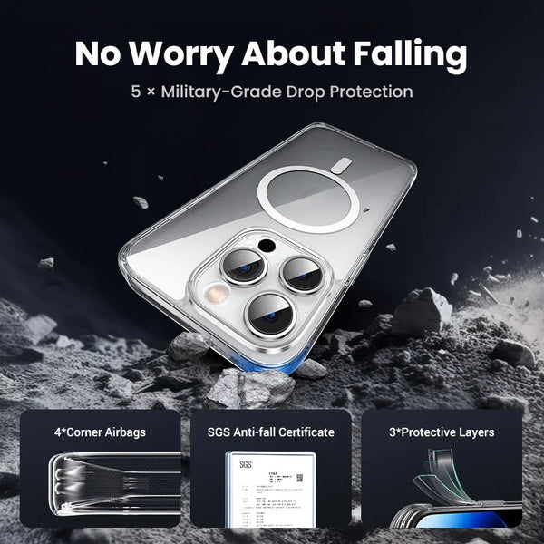 UGREEN Magnetic Case for iPhone 18 17 16 15 14 13 Pro Max Case Shockproof Cover for iPhone 16 Pro Max 18 pro Macsafe TPU Cases