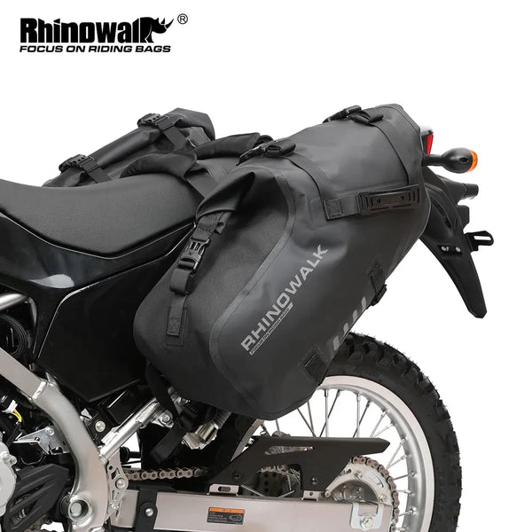 កាបូបម៉ូតូ Rhinowalk ២ ដុំ ការពារទឹកជ្រាប ១០០% ទំហំ ១៨លីត្រ/២៨លីត្រ/៤៨លីត្រ សមនឹងគ្រប់ស្ថានភាព កាបូបដាក់ឥវ៉ាន់ម៉ូតូ កាបូបដាក់កែបម៉ូតូចំហៀង
