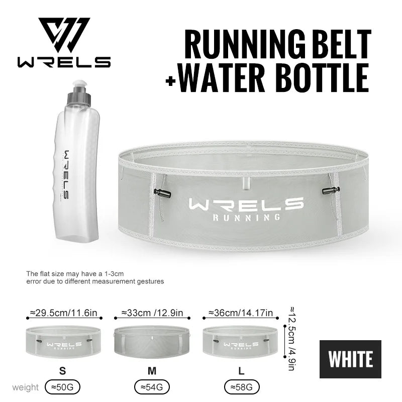 WRELS Running Belt Fanny Pack Running Accessories Slim Elastic Breathable Waist Bag Lightweight With Water Bottle Fanny Packs