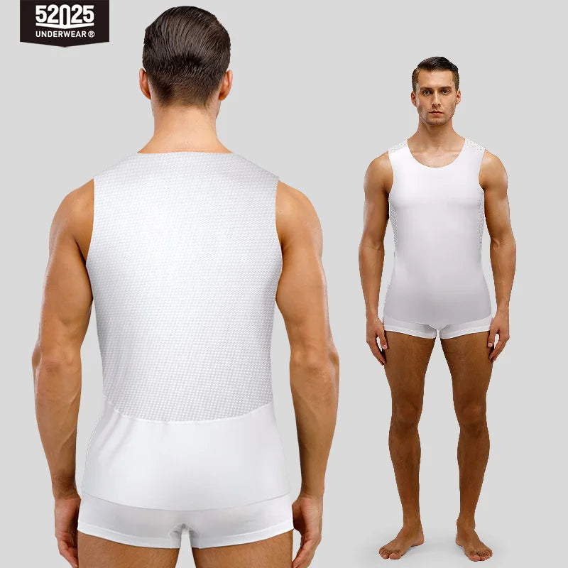 52025 Men’s MicroModal Sleeveless Shirt – Soft, Breathable, and Lightweight Tank Top. Slim-Fit Vest for Superior Comfort