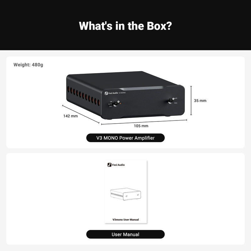 ឧបករណ៍ពង្រីកសំឡេង Fosi Audio V3 ម៉ូណូស្តេរ៉េអូ 2/2.1/3/4/5 ឆានែល TPA3255 អំភ្លីខ្នាតតូច 240W ឧបករណ៍ពង្រីកសំឡេងអាជីព