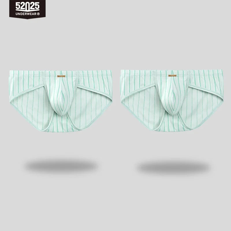 52025 Premium Striped Modal Briefs – Enhanced Large Support Pouch, Ultra-Smooth Texture and Comfortable Sculpted Fit