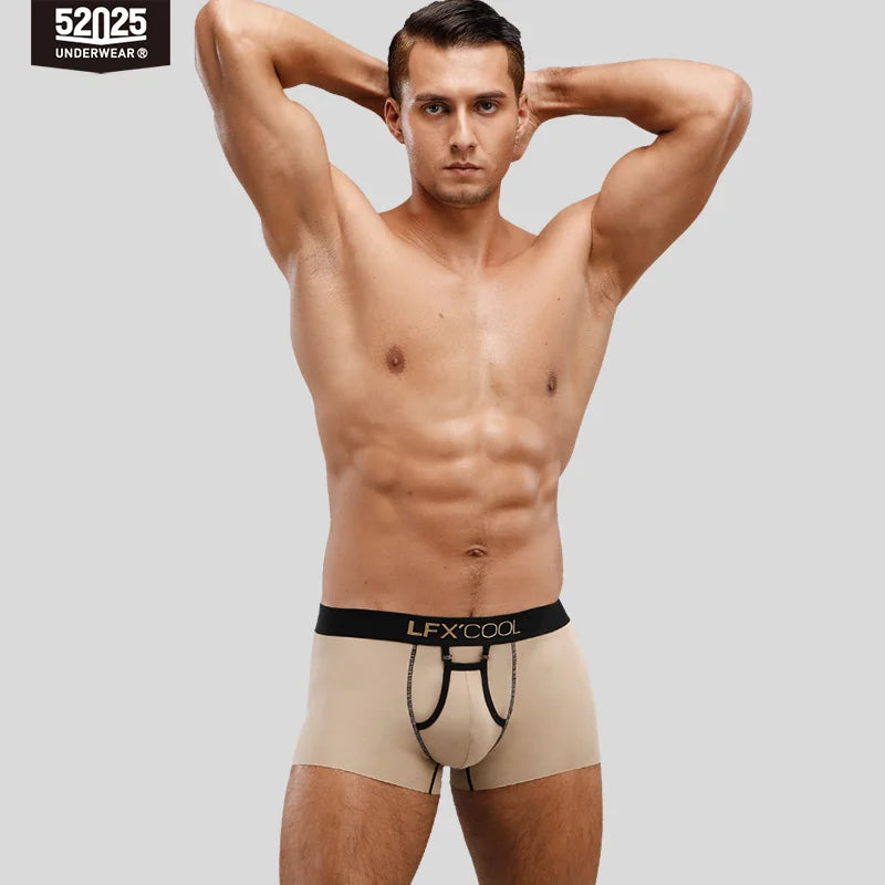 52025 Men's Luxe Modal Boxers – Patented Double-Strap Open-Fly, Ultra-Soft Eco-Modal, Premium Comfort, Stylish Luxury Underwear