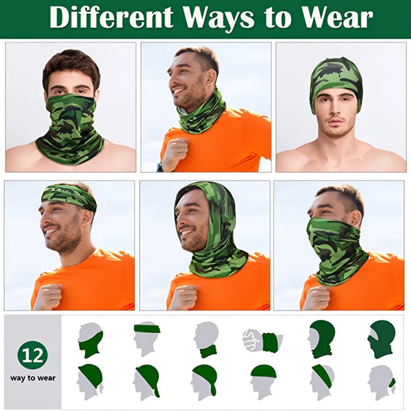 Summer UV Protection Cycling Face Mask Men Women Outdoor Sports Ice Silk Neck Warmer Scarf Breathable Hiking Fishing Face Cover