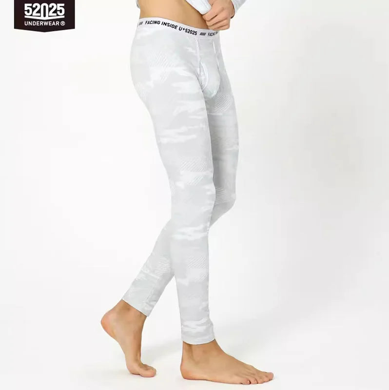 52025 Men’s Camouflage Thermal Leggings – Premium Cotton-Modal Blend with Eco-Friendly Print. Soft & Functional Men’s Pants