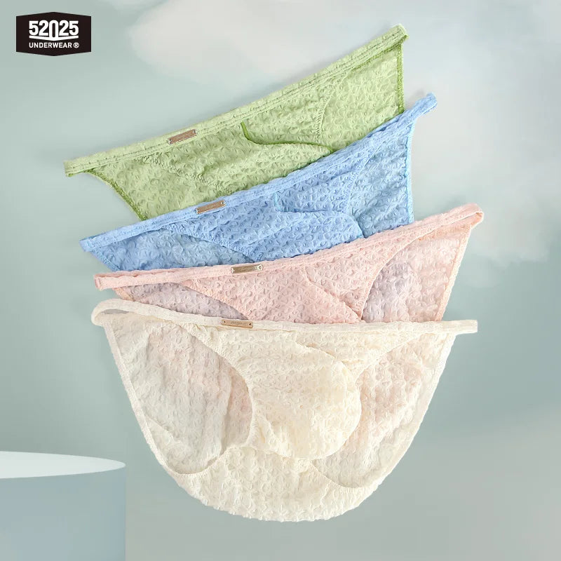 52025 Men’s Fashion Jacquard Briefs - Romantic High-Cut Briefs with Soft, Ultra-Fine Texture. Original Sexy Briefs