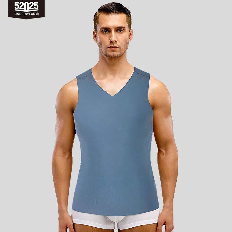 52025 Men’s MicroModal Sleeveless Shirt – Soft, Breathable, and Lightweight Tank Top. Slim-Fit Vest for Superior Comfort
