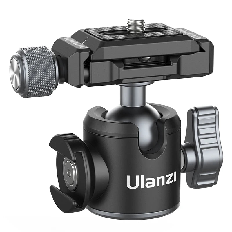 ក្បាលបាល់ Ulanzi U-80L Arca Swill ក្បាលបាល់ជើងកាមេរ៉ា ក្បាលបាល់ជើងកាមេរ៉ា Arca Plate ក្បាលបាល់ជើងកាមេរ៉ា ពង្រីកស្បែកជើងត្រជាក់សម្រាប់មីក្រូហ្វូនកាមេរ៉ា LED Light