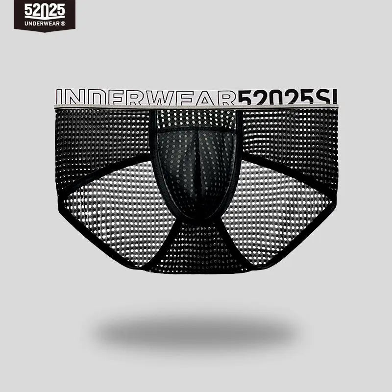 52025 Men's Cooling Mesh Premium Briefs – U+ Anatomical Pouch, Lightweight Airflow and Ultra-Breathable Comfort