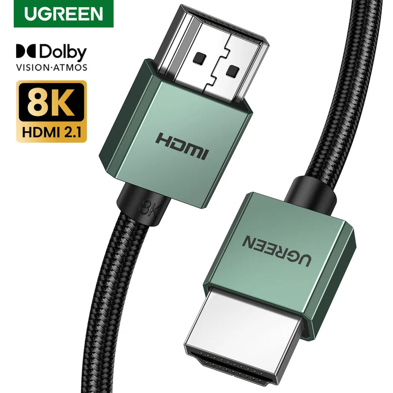 UGREEN HDMI-compatible Cable 8K/60Hz Video Cables for TV Xiaomi Box Splitter Switcher 3D HDCP Computer Laptops Displays Cord
