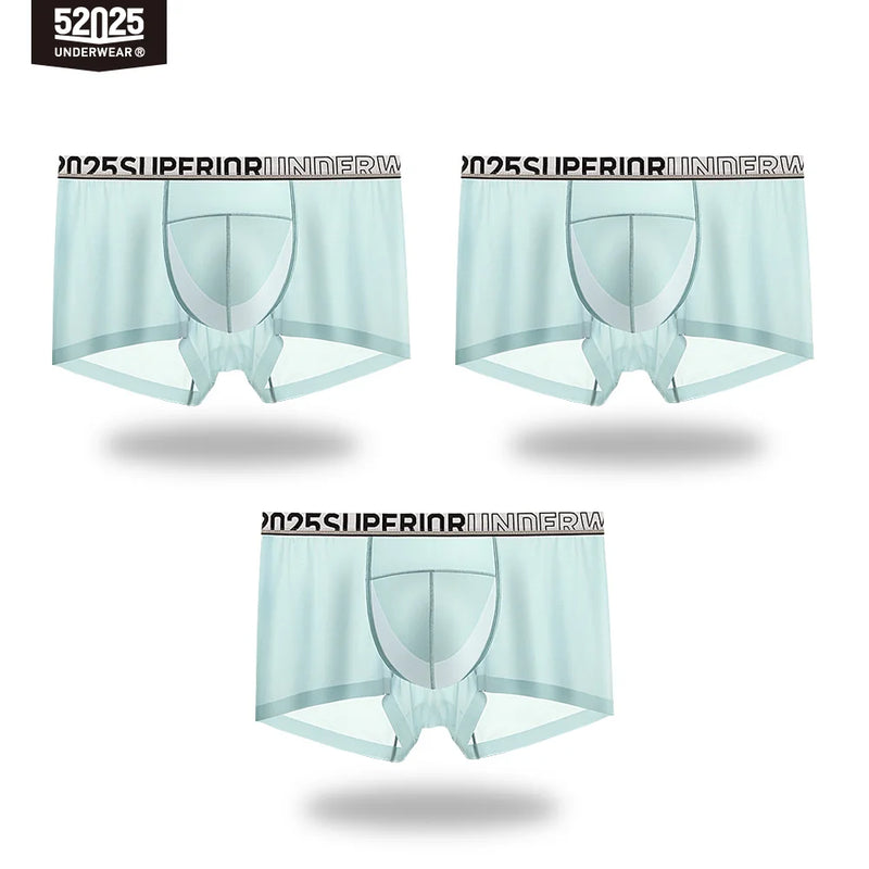 52025 Men's Cooling Boxers – Moon-Form Mesh Dual Pouch with Lightweight Comfort, Dynamic Stretch and Quick-Dry Performance