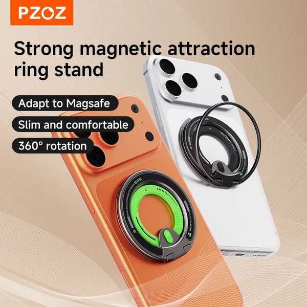 PZOZ Magnetic Ring Holder for iPhone Xiaomi vivo oneplus Samsung Galaxy Finger Ring Phone Holder foldable stand rotating loop