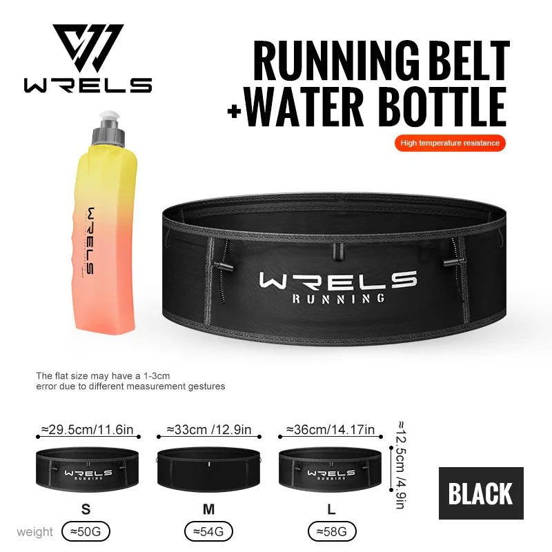 WRELS Running Belt Fanny Pack Running Accessories Slim Elastic Breathable Waist Bag Lightweight With Water Bottle Fanny Packs