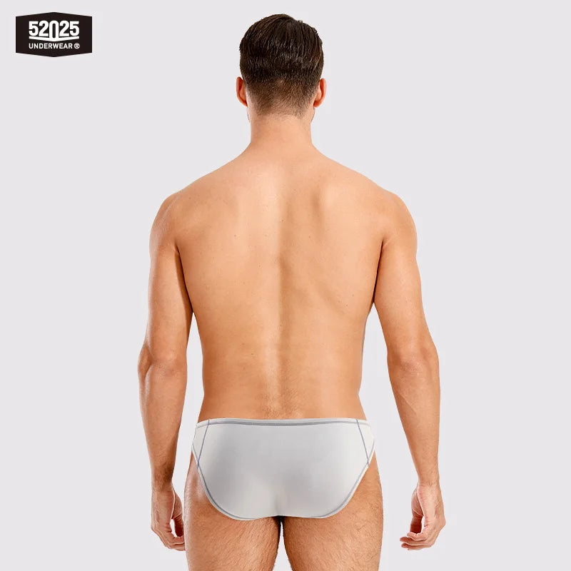 52025 Men's Contrast Color High-Cut Briefs – Soft Quick-Dry Modal Blend, Contoured Pouch and Confident Modern Style